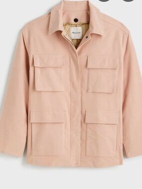 Madewell Dusty Pink Utility Jacket with Four Front Pockets